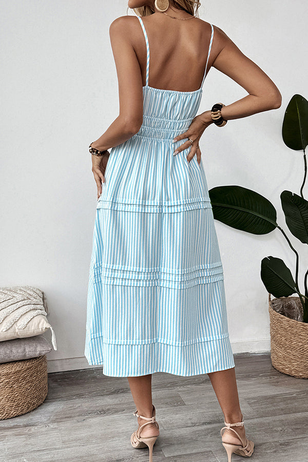 Stripe Print Cute Casual Dress