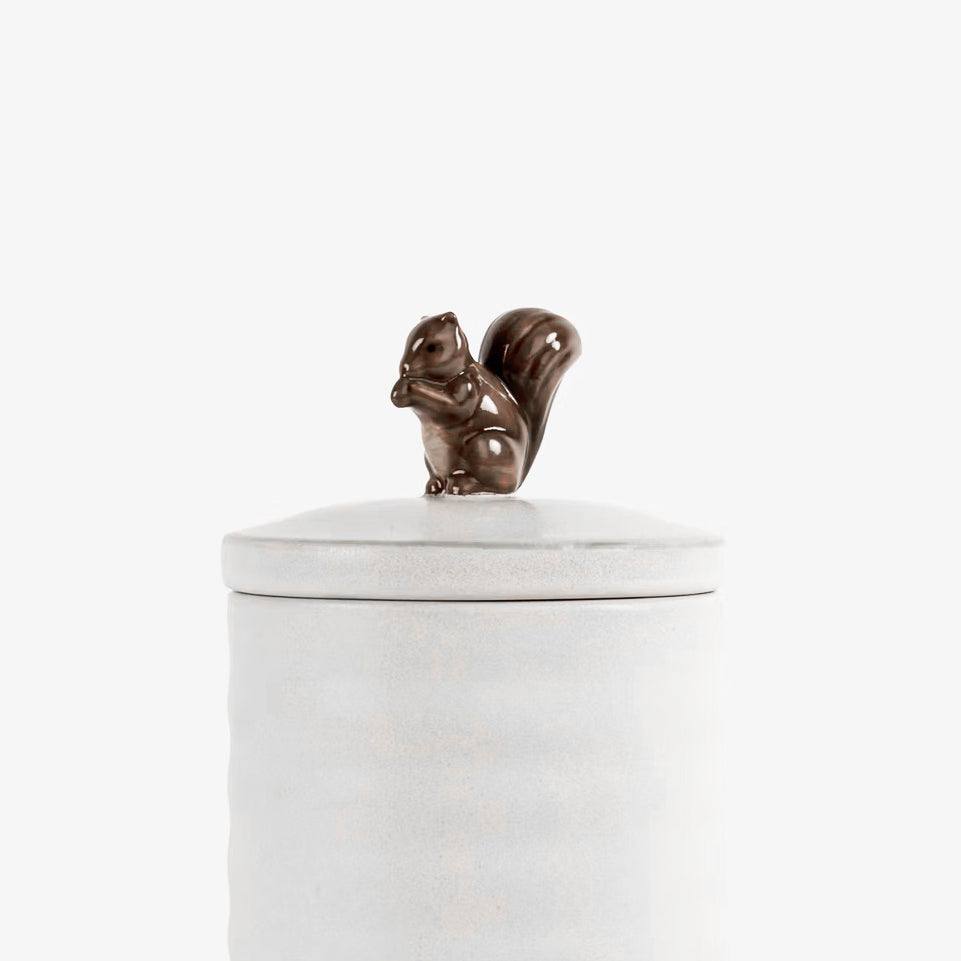 Ellen Tall Jar with Lid - Squirrel