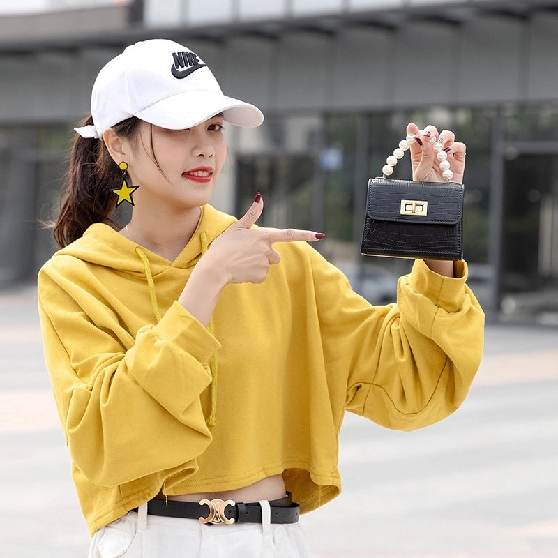 Women's Small PVC Solid Color Basic Streetwear Lock Clasp Jelly Bag