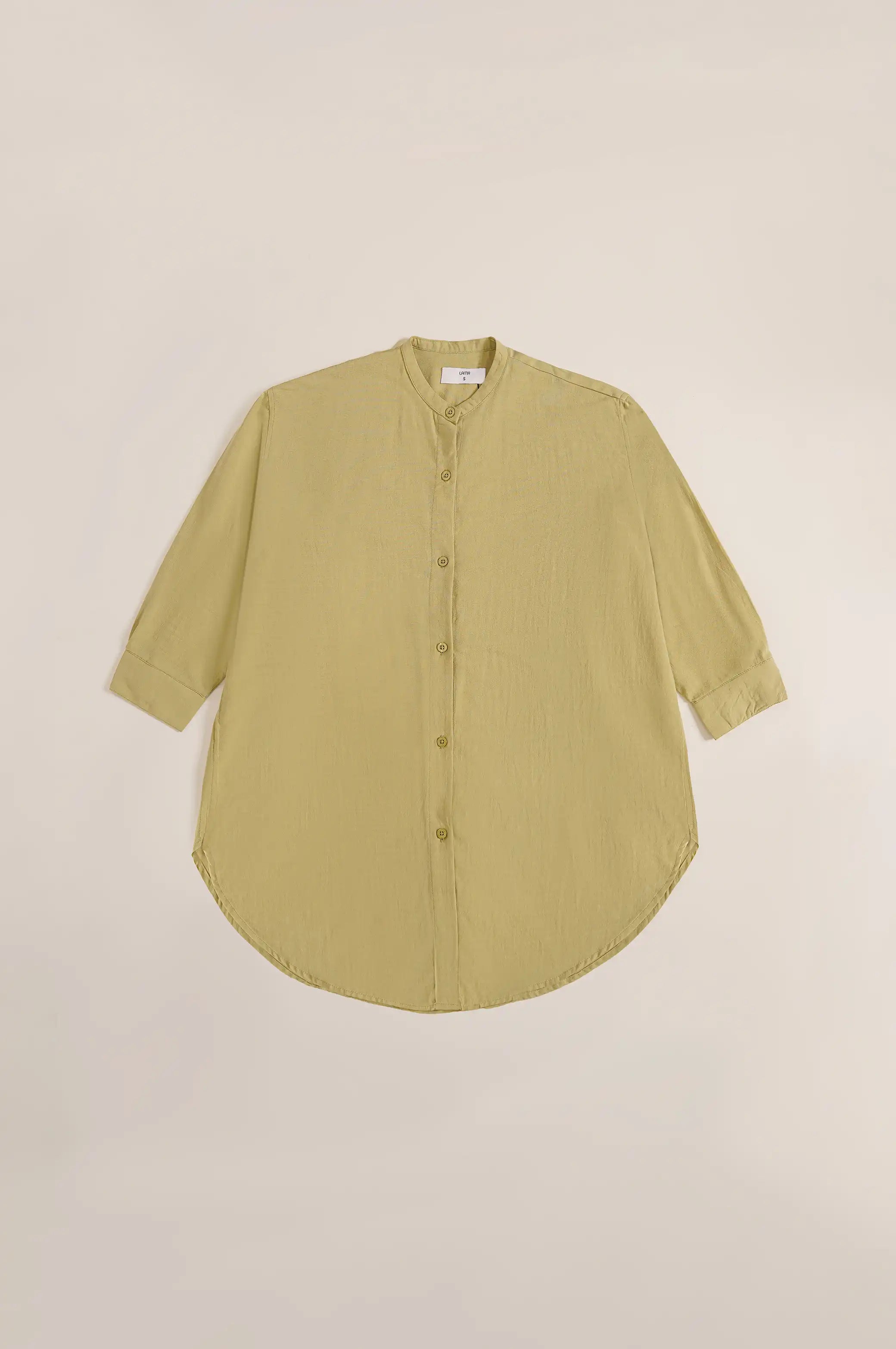 BAND COLLAR LONG SHIRT