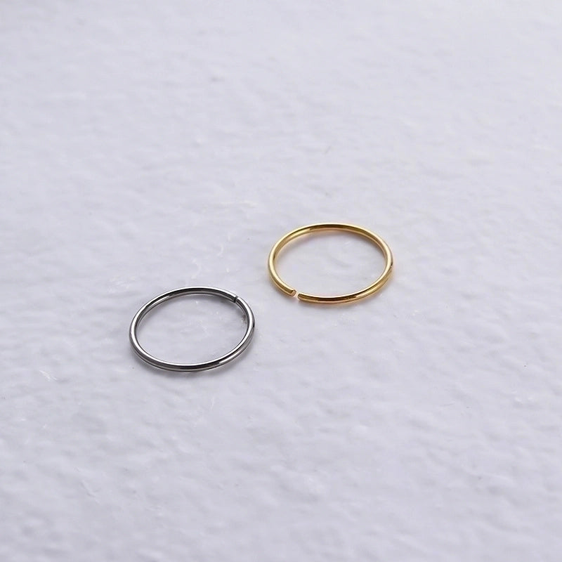 1 Piece Lip Rings Minimalist Geometric Pure Titanium Plating