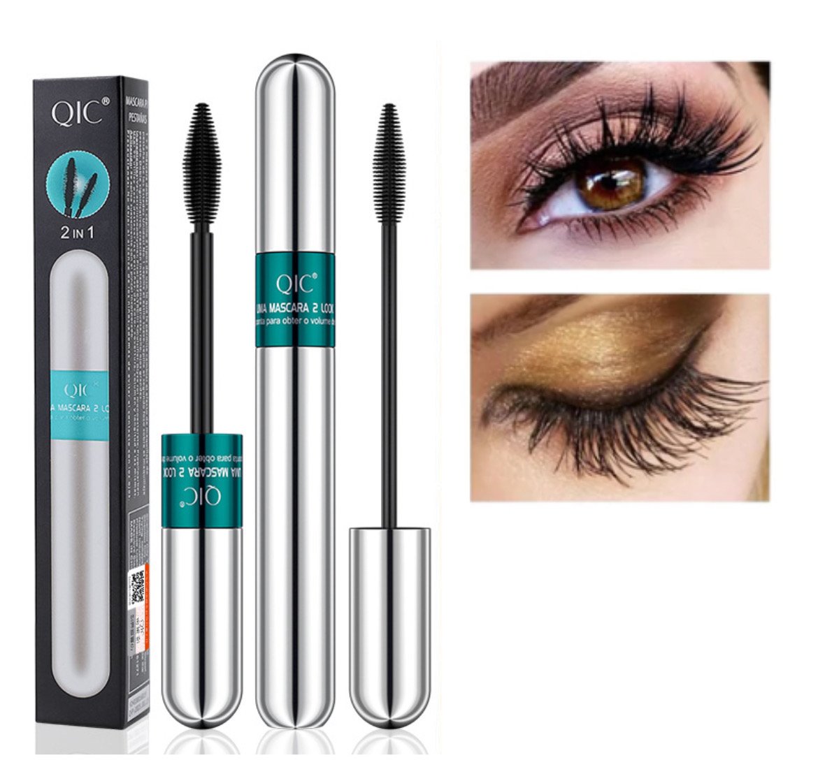 Perfecte Cadeau voor Haar -  4D 2 in 1 Mascara - Volume. Waterdicht & Langhoudend