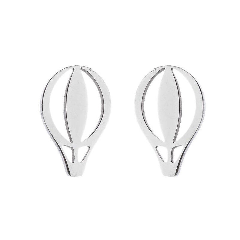 Minimalist Human Gingerbread Apple Stainless Steel Plating Hollow Out Ear Studs 1 Pair