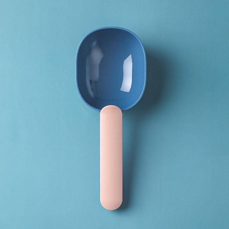 Dog Cat Feeding Scoop Feeder Spoon - Dark Blue/Pink