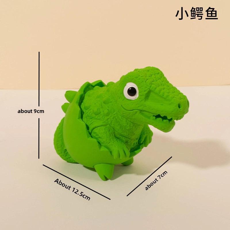 New Pet Latex Toy Eggshell Crocodile Dinosaur Small Animal Bite-resistant Molar Latex Sound Dog Toy