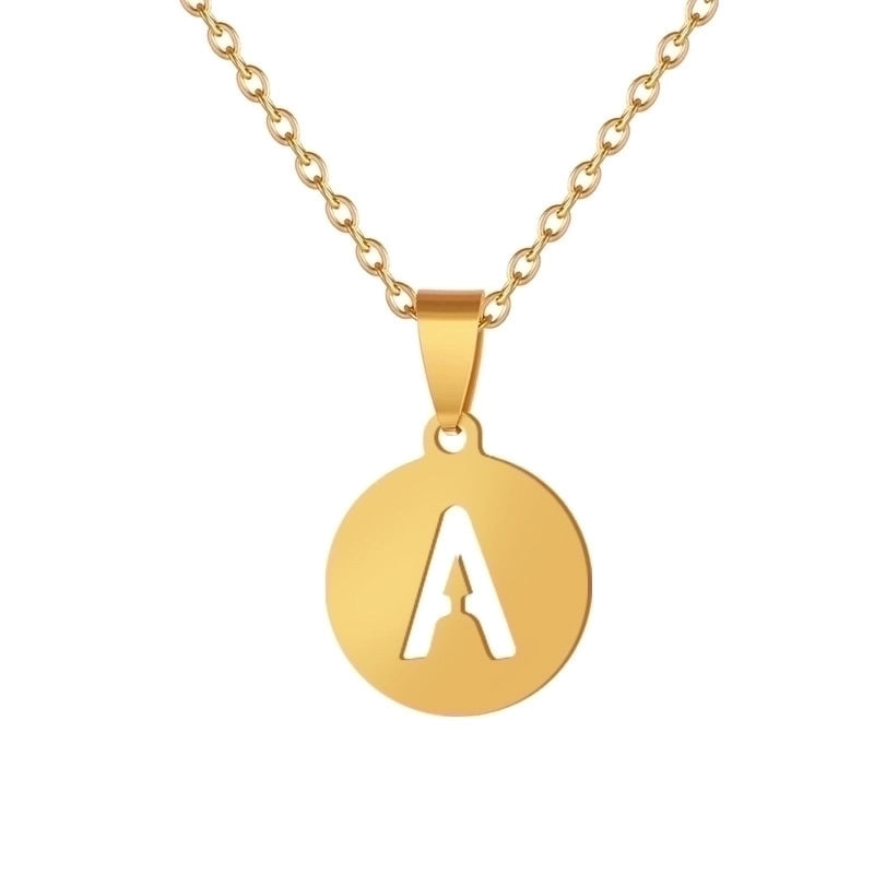 Stainless Steel 18K Gold Plated Minimalist Plating Letter None Necklace