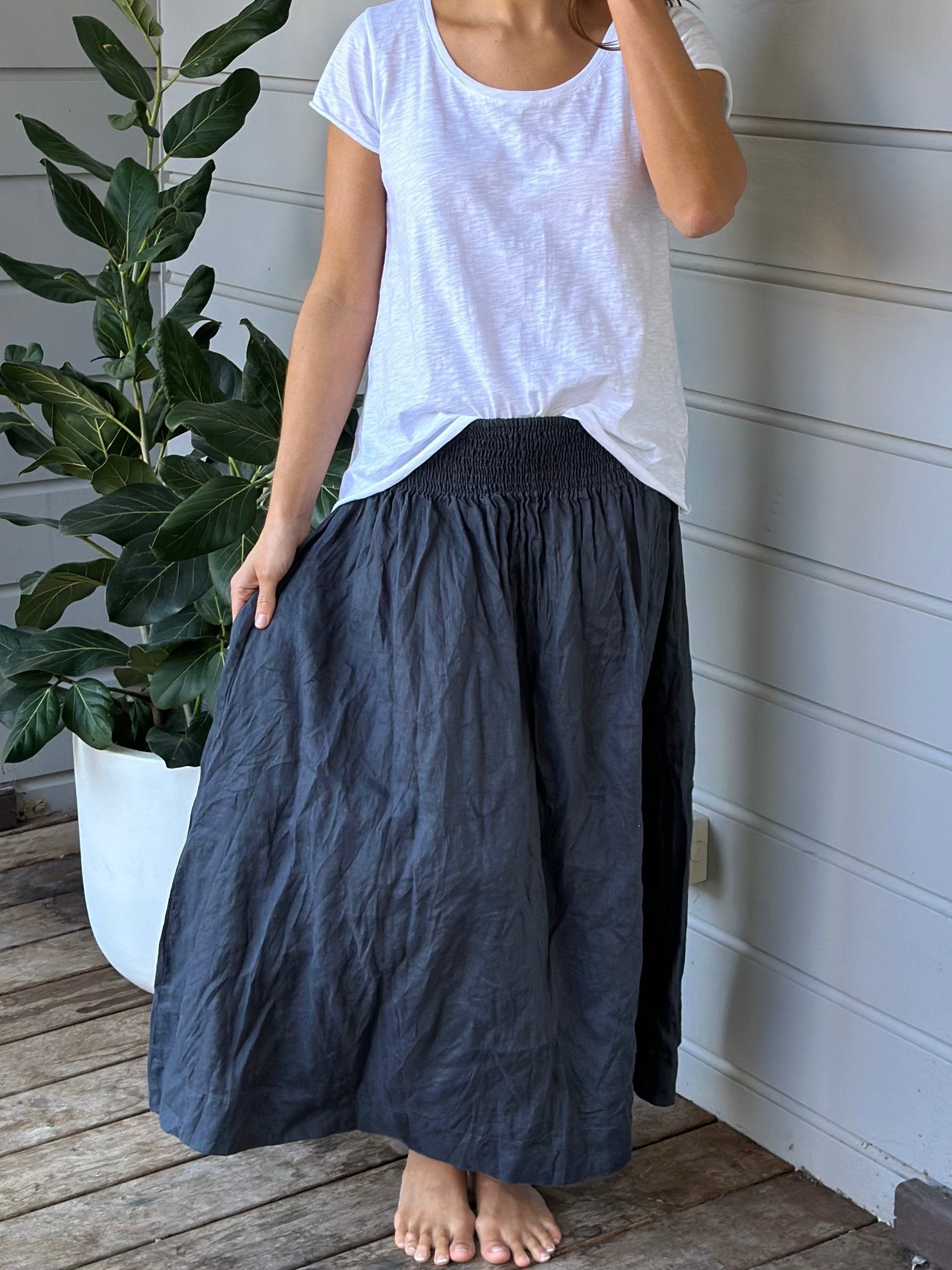 charcoal linen