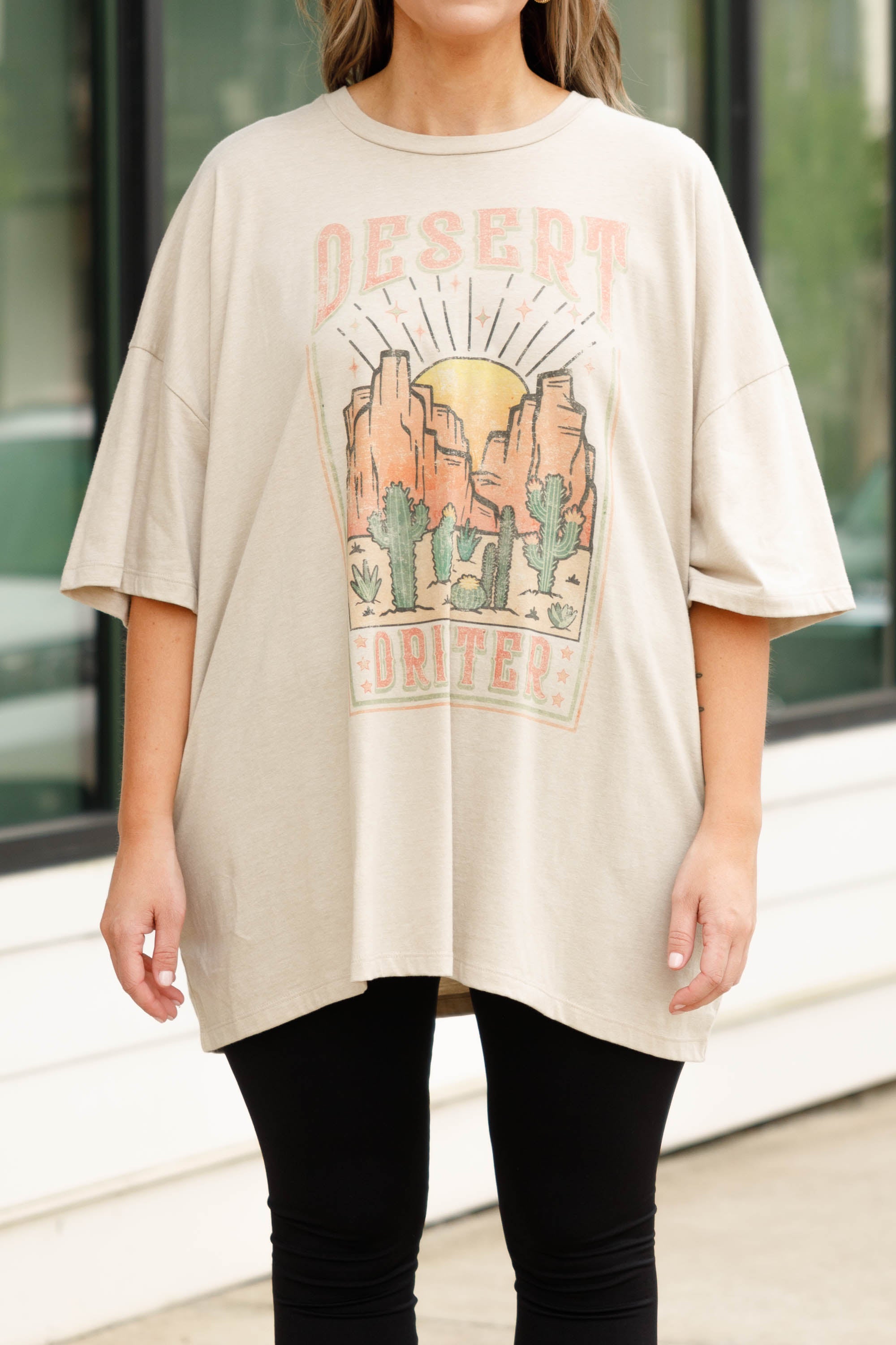 Arizona Plateau Boyfriend Tee. Heather Beige