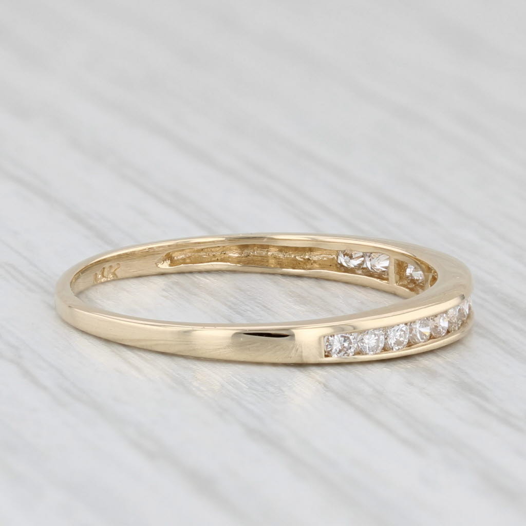0.23ctw Diamond Wedding Band 14k Yellow Gold Size 6.75 Stackable Anniversary