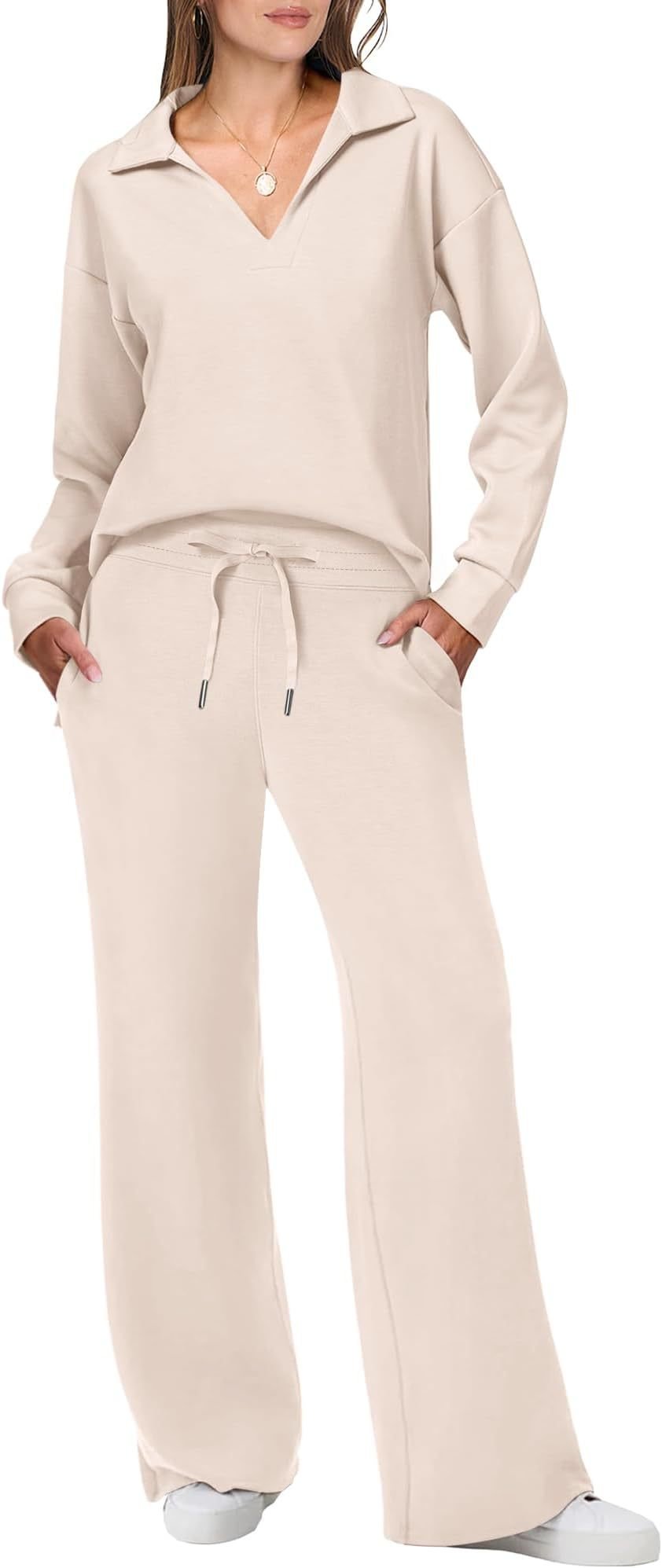 Women's 2 Piece Sets Outfits Casual Long Sleeve Sweatsuits Sets