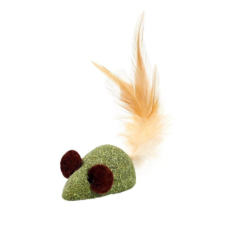 New Cat Mint Ball Cat Feather Toy Ball Cat Teeth Cleaning Molars Hair Removal Ball Cat Grass