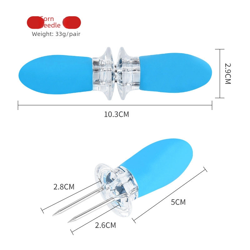 Stainless Steel Corn Needle Multi-purpose BBQ Fork Outdoor Barbecue Supplies Barbecue Utensils