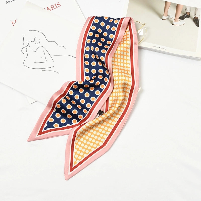 Women's Elegant Geometric Satin Silk Scarf