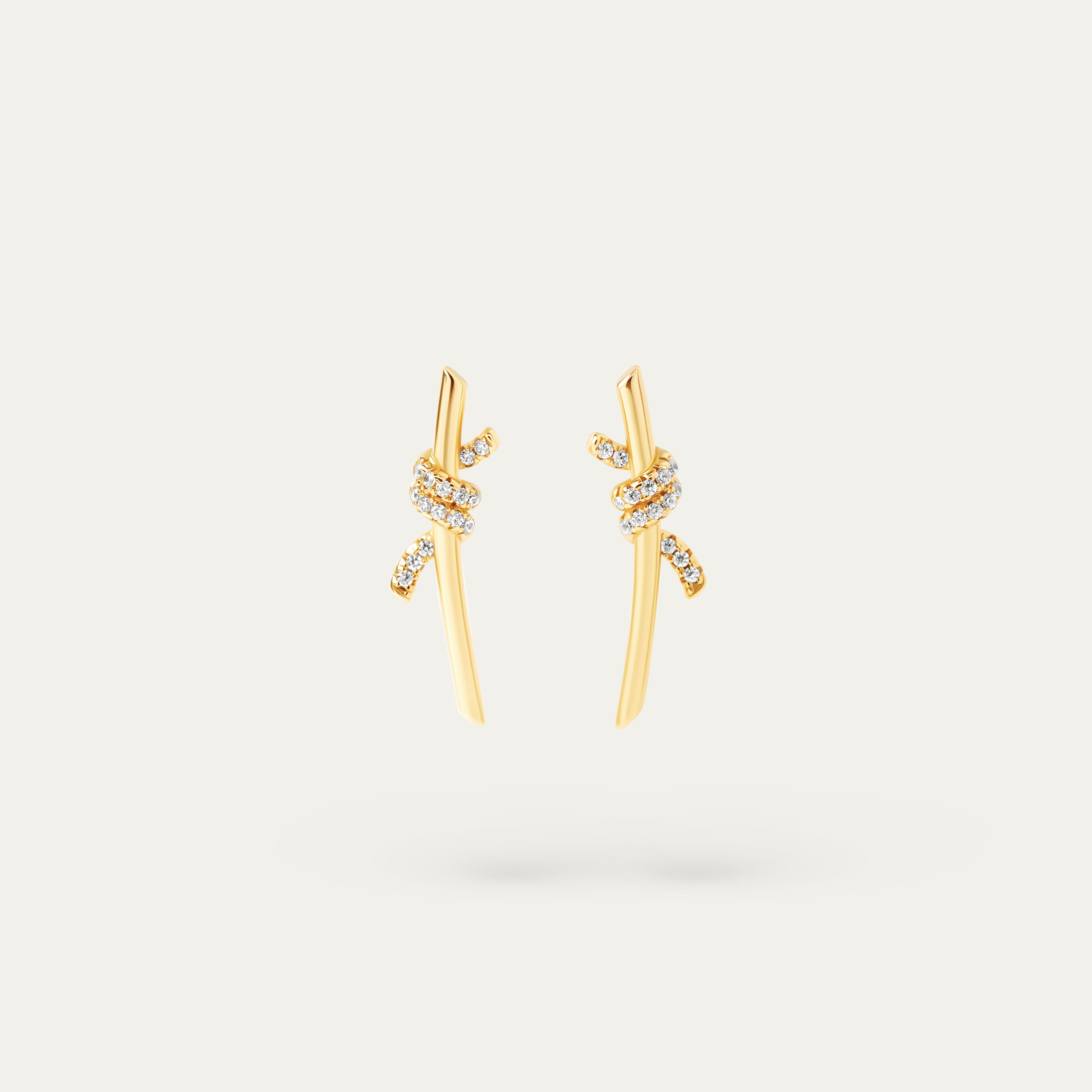 Teria CZ Earrings (18K Gold Brass)