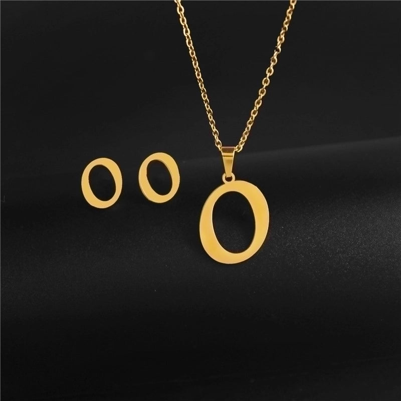 Minimalist Letter Stainless Steel Polishing No Inlaid