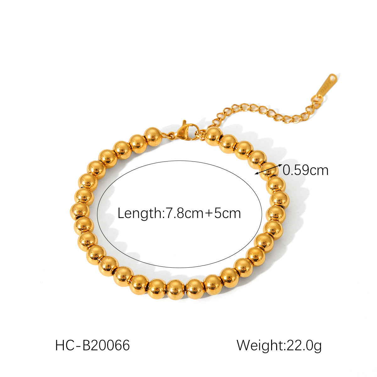 Stainless Steel Bracelet Ot Buckle Love Pearl Bracelet Female Titanium Steel Jewelry