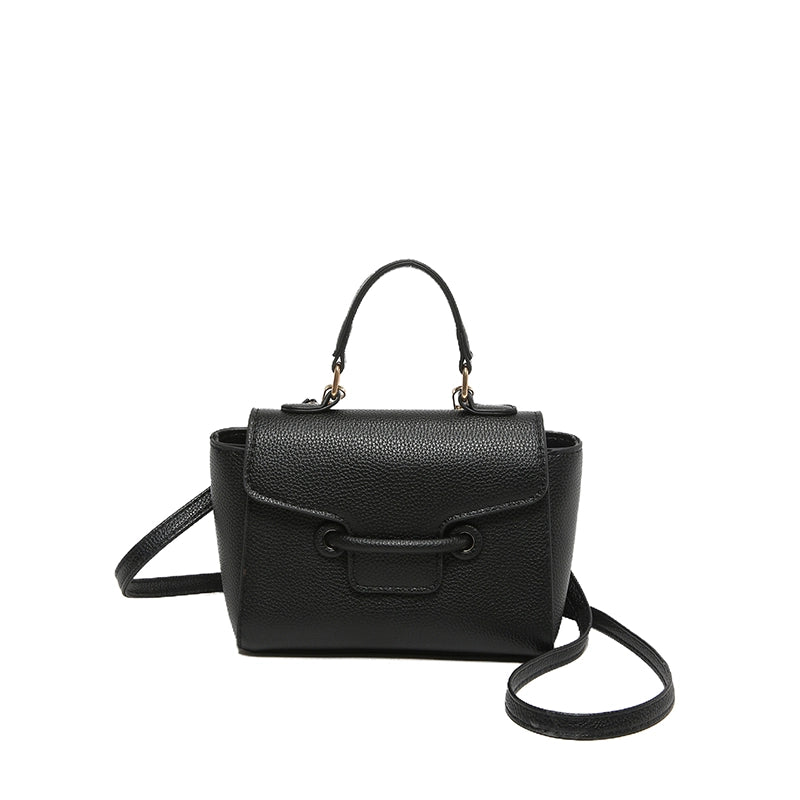 Women's Pu Leather Solid Color Vintage Style Classic Style Flip Cover Handbag
