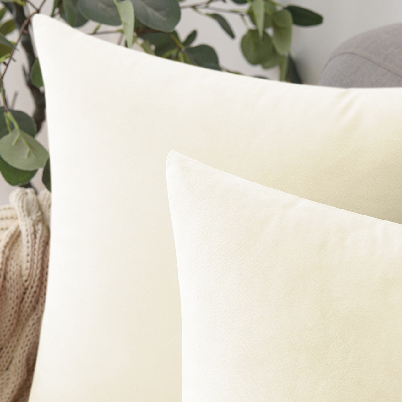 Cream-Cushion Covers Pack of Two