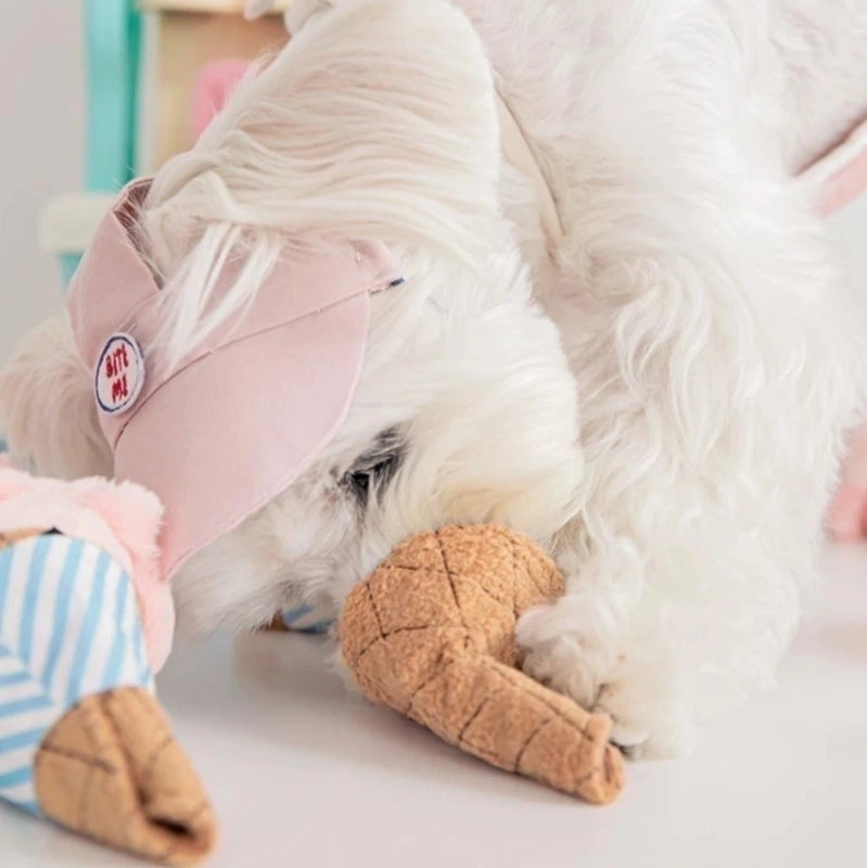Cute Ice Cream Pet Dog Cat Sniffing Food Sound Toy