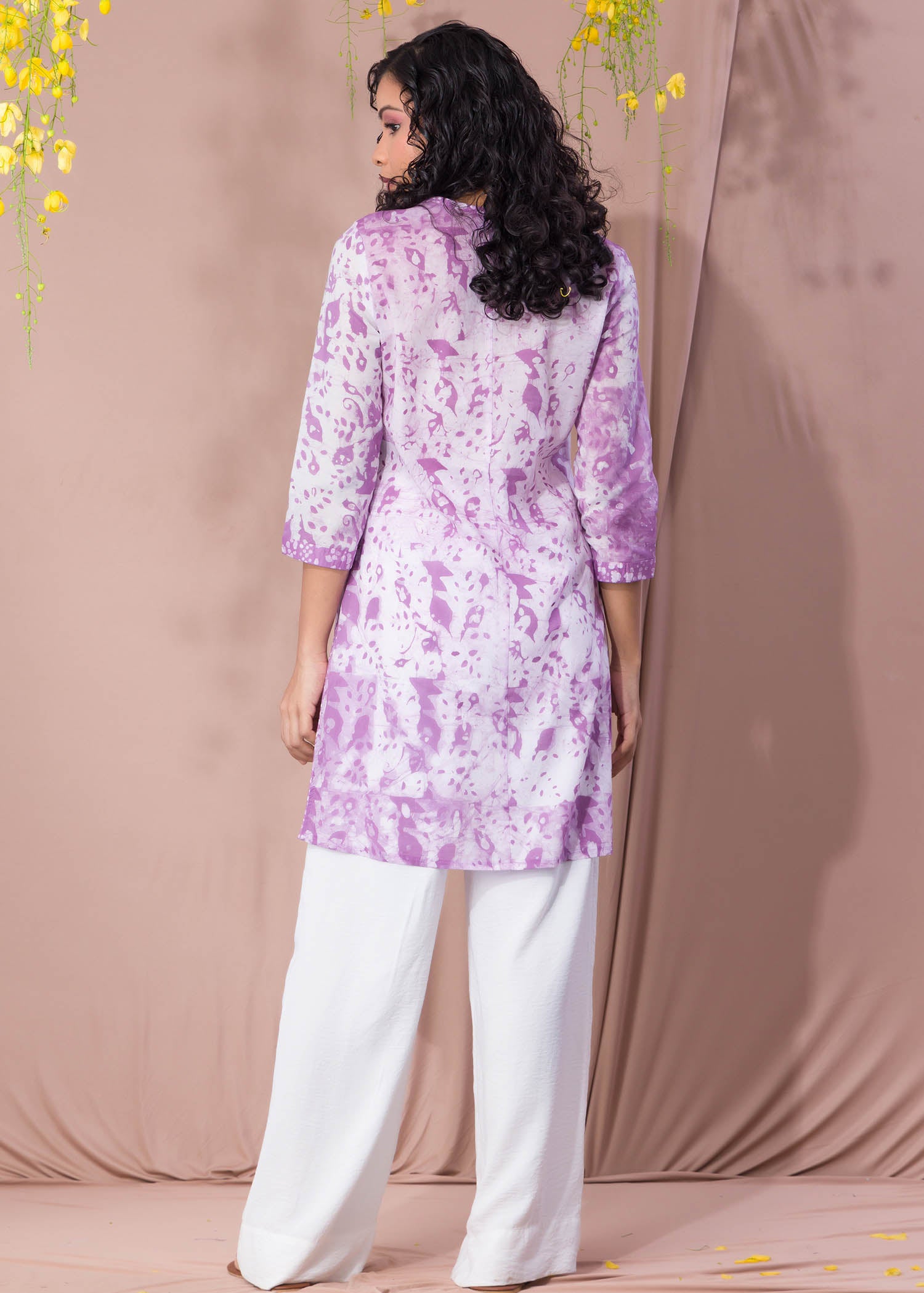 Cashmere Rose Batik Kurtha Top