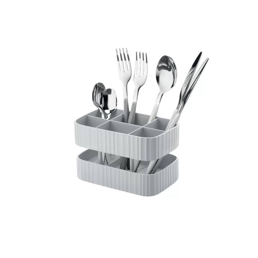 Drain & Safe Cutlery Drainer - Grey