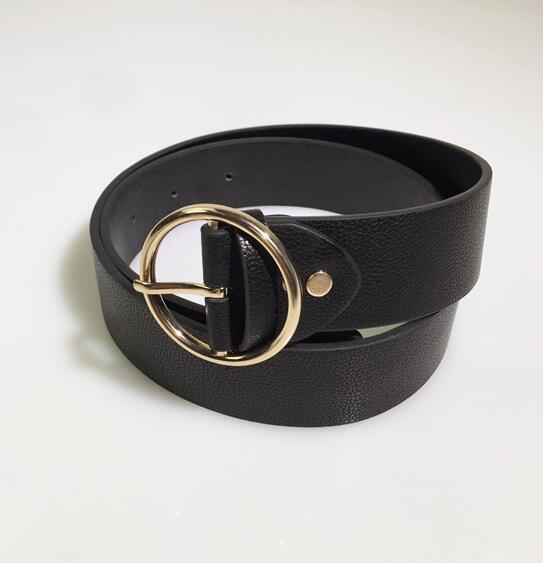 Leather Grunge Belts With Steel Ring