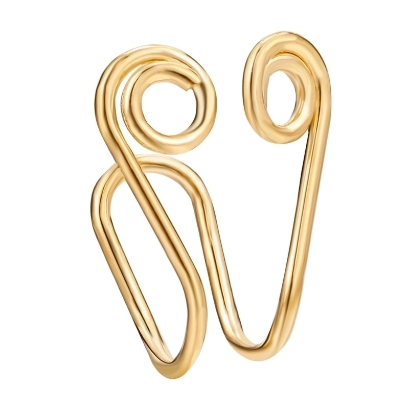 Minimalist Letter Copper Plating Nose Studs