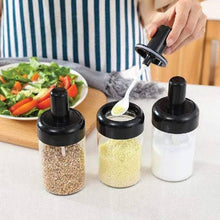 6 PIECES ROTATING SPICES JAR SET