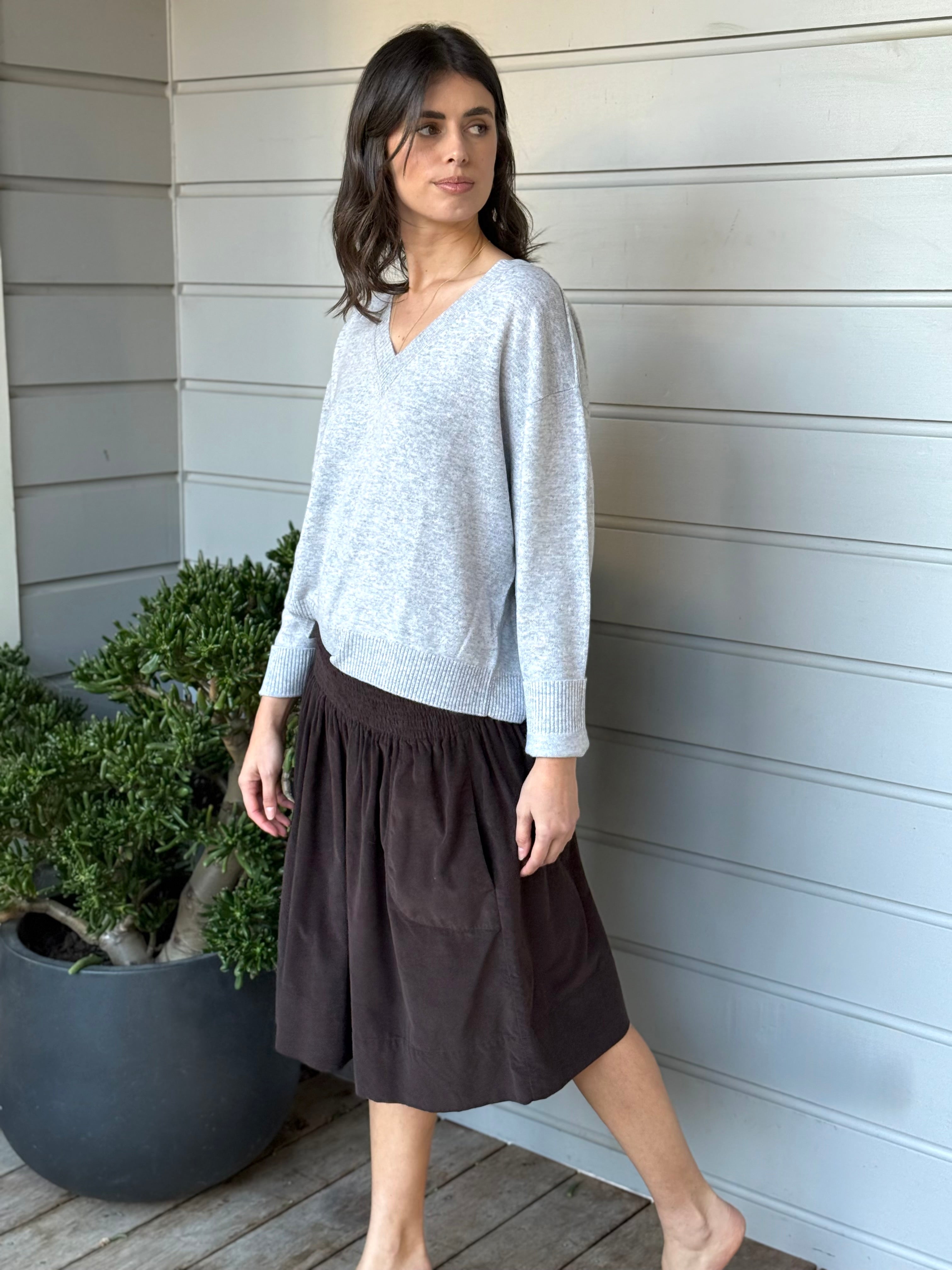 zoe skirt - chocolate cord