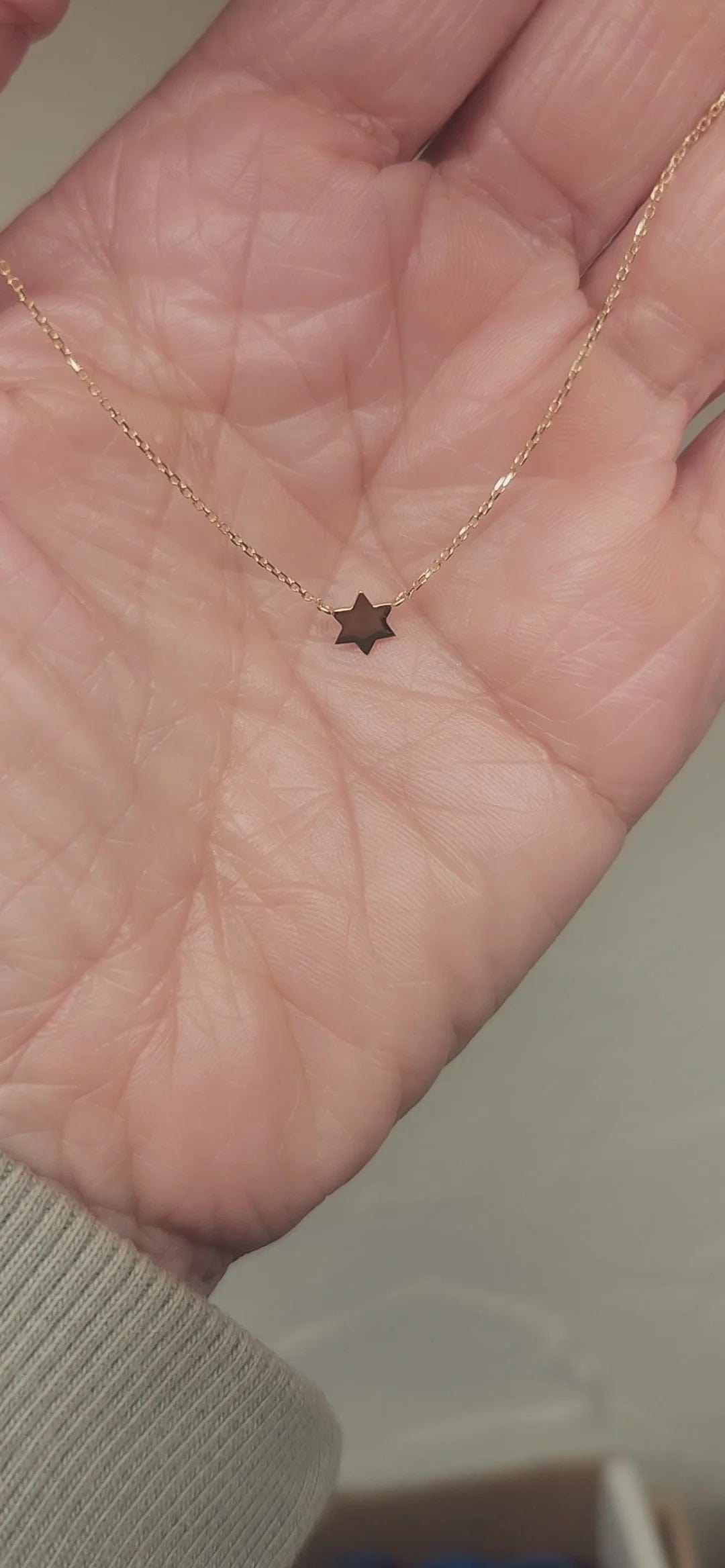 14k Gold Petite Star of David Necklace