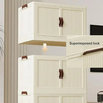 3 Layer Folding Storage Wardrobe With Wheels