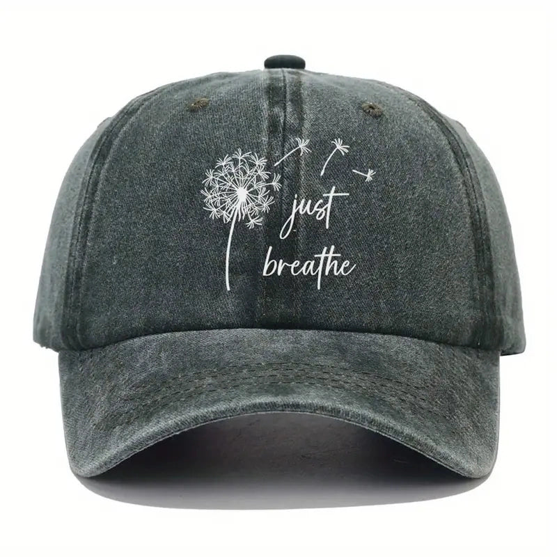 Unisex Casual Modern Style Minimalist Dandelion Printing Wide Eaves Baseball Cap