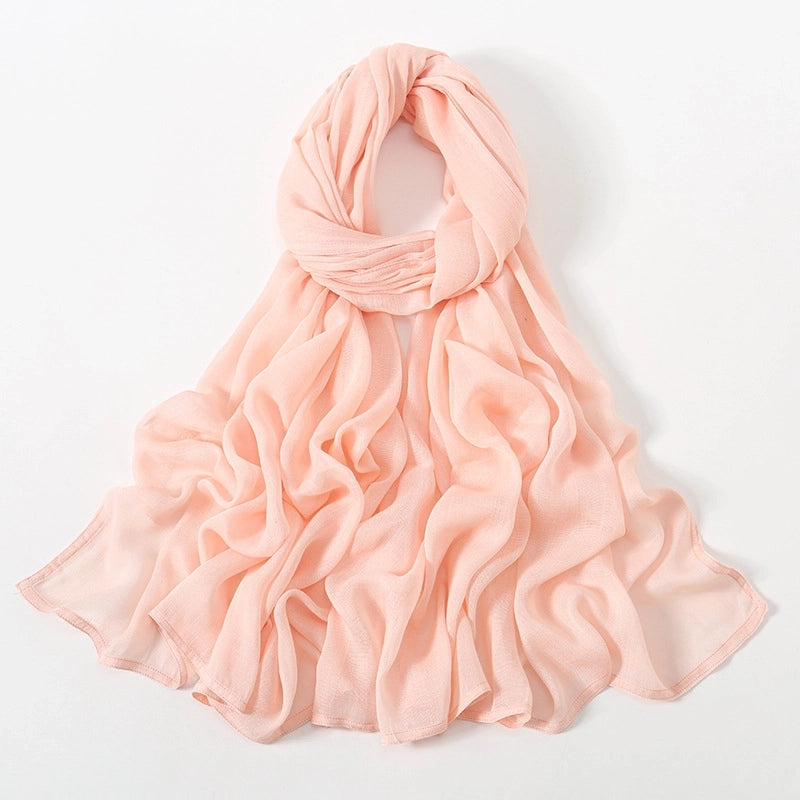 Women's Elegant Minimalist Solid Color Rayon Kerchief