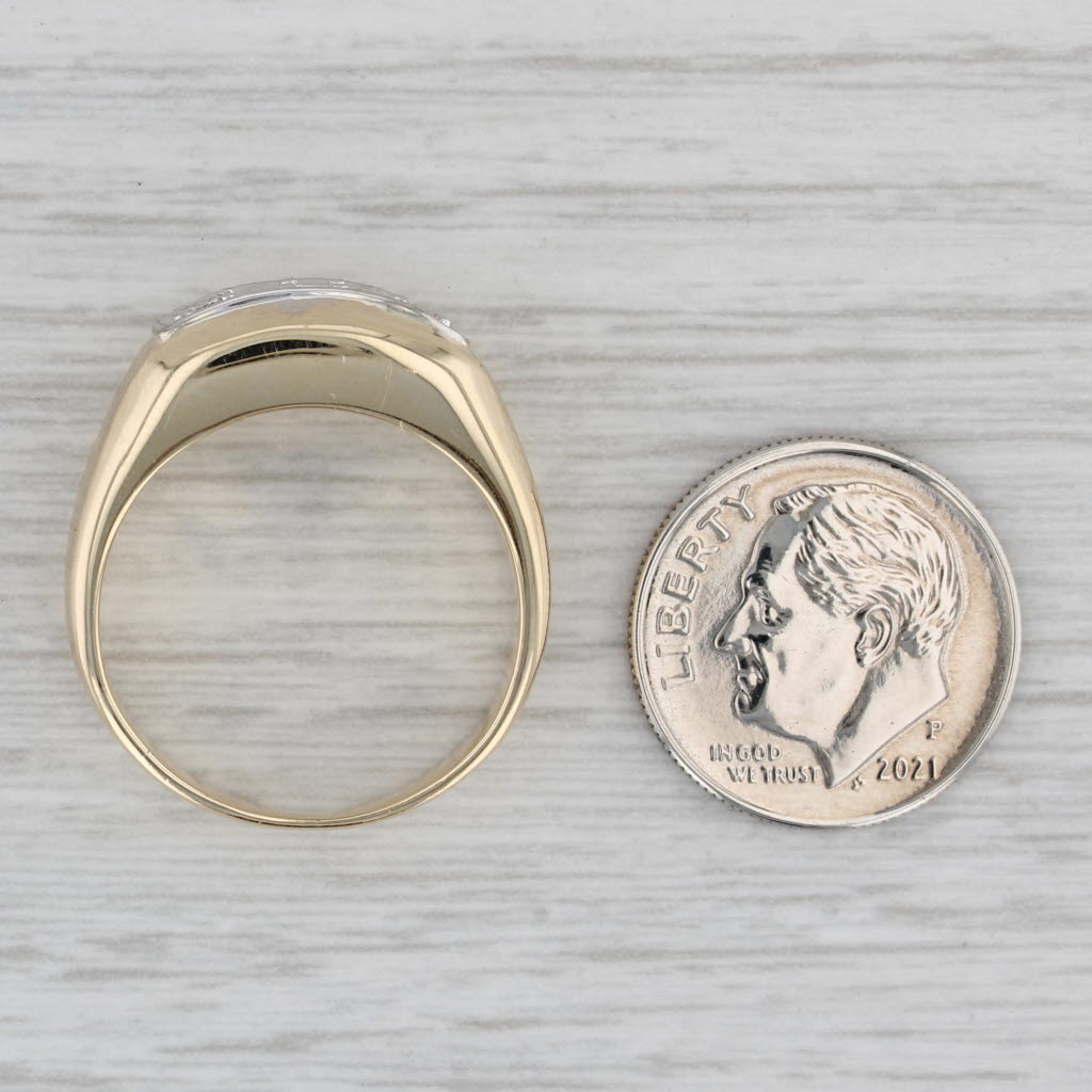0.15ctw Diamond Ring 14k Yellow Gold Size 8.5 Vintage Wedding Band