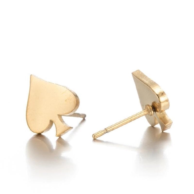 Women's Minimalist Geometric Heart Stainless Steel No Inlaid Ear Studs Stainless Steel Earrings
