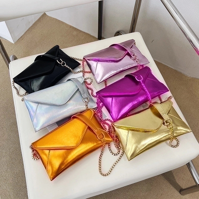 Laser Small Bag Women's Bag New Fashion Candy Color Small Square Bag Women's Chain Shoulder Bag Messenger Bag