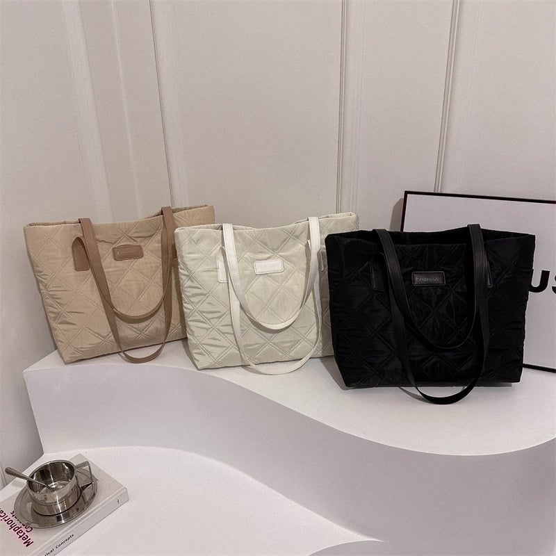 Women's Canvas Solid Color Vintage Style Classic Style Square Zipper Shoulder Bag