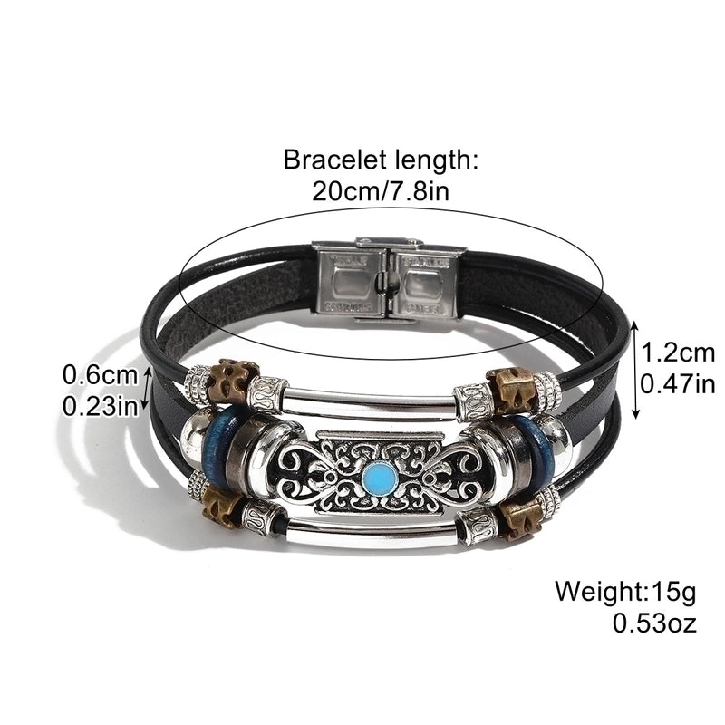 Fashion Starfish Butterfly Turquoise Beaded Women's Bracelets 1 Piece