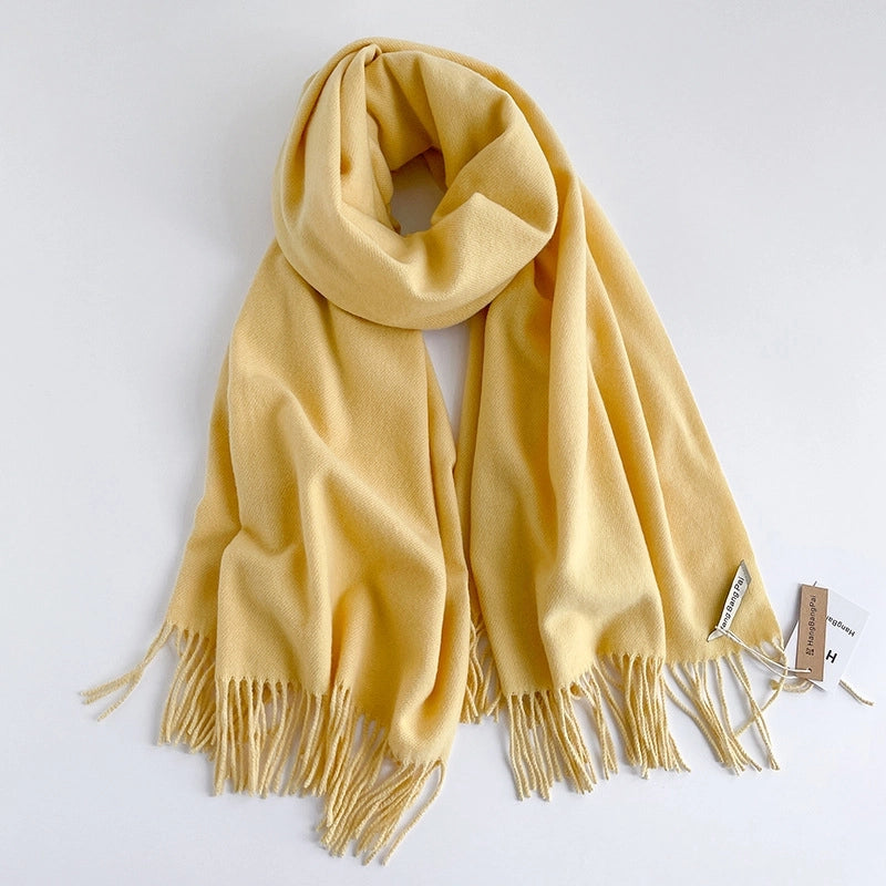 Unisex Casual Basic Solid Color Imitation Cashmere Scarf