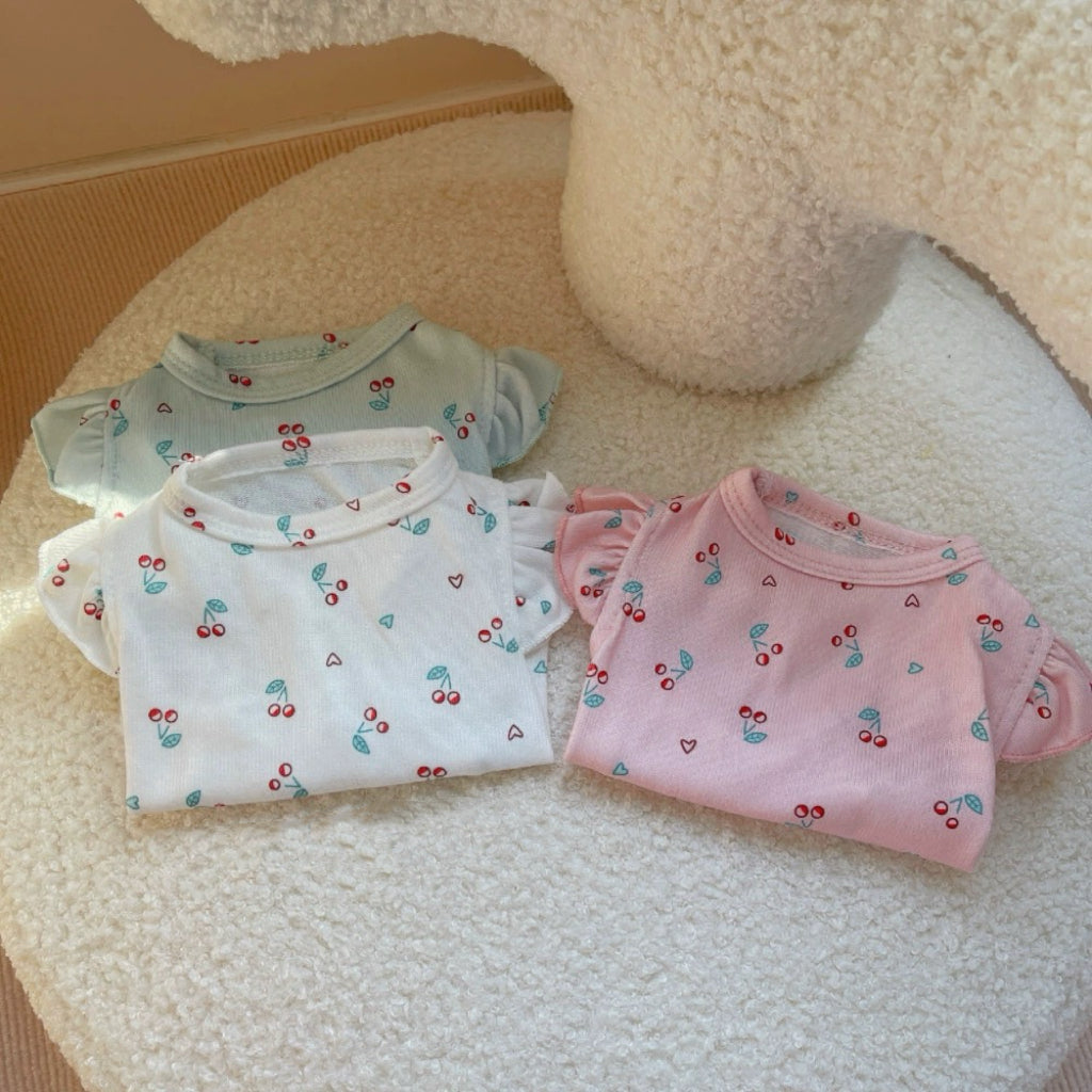 Cherry Ruffled Sleeves Dog Cat Vest