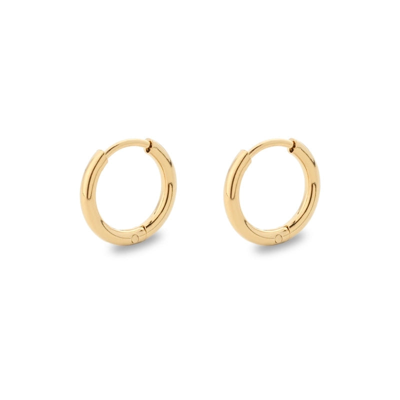 Minimalist Solid Color Stainless Steel Hoop Earrings 1 Pair