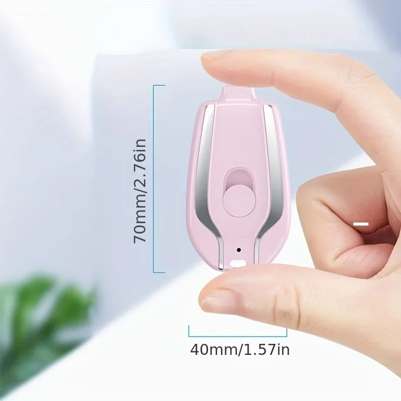 2000mAH Mini Keychain Power Bank Emergency Portable Charger Compatible with iPhone11 12 13 14 , Samsung, Xiaomi Small Power Bank