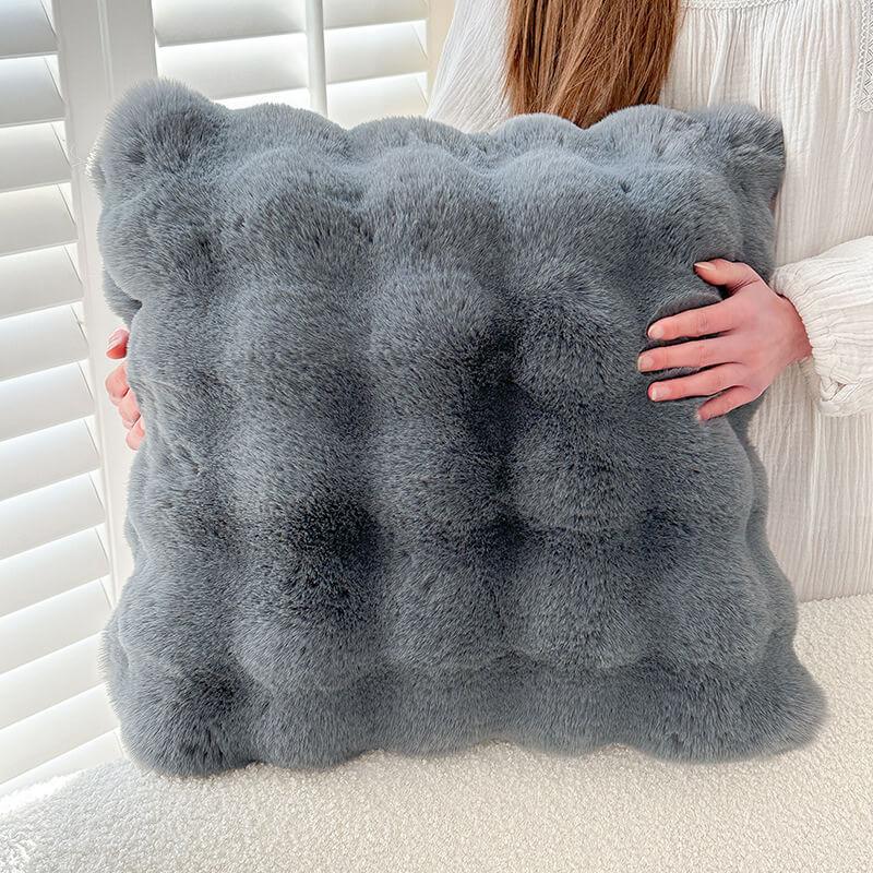 Ultra-Soft Faux Rabbit Fur Skin-Friendly Full Protection Couch Cover