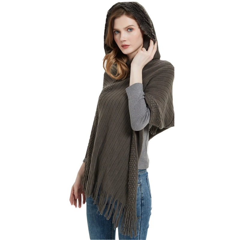 Women's Streetwear Solid Color Acrylic Tassel Shawl