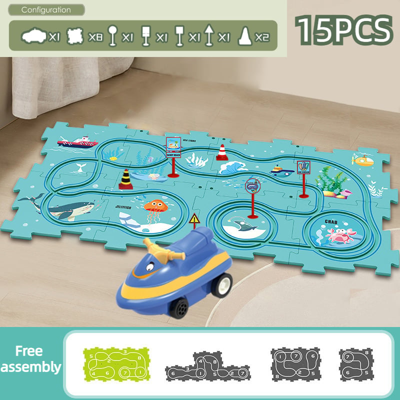 🎅Xmas Hot Sales - 49% OFF🔥Children's Educational Puzzle Track Car Play Set