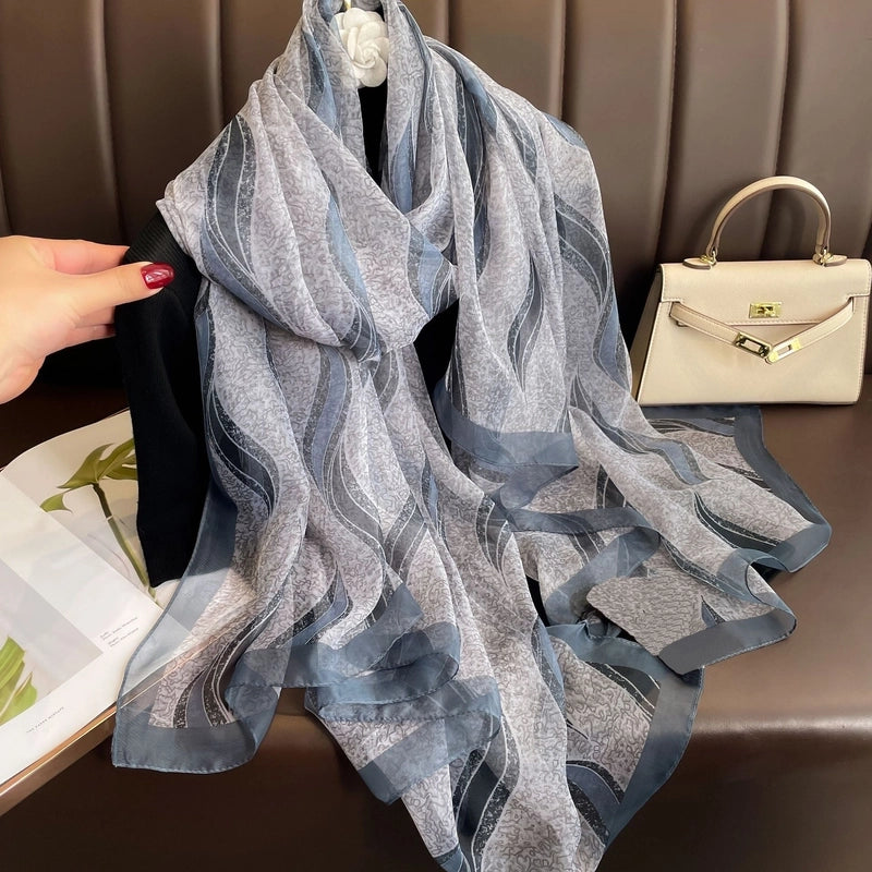 Spring And Summer New Yourou Silk Scarf Large Size Printed Beach Towel Dot Travel Vacation Sunscreen Scarf Women's Spot