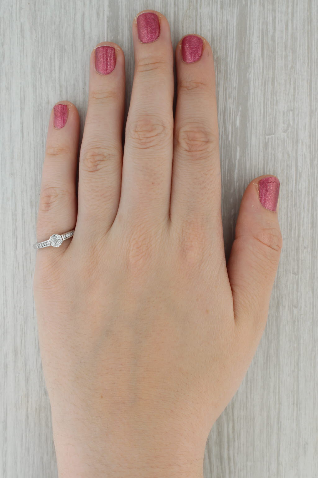 0.30ctw Diamond Engagement Ring 10k White Gold Size 7