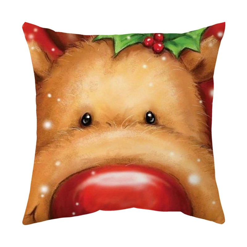 Fashion Christmas Tree Santa Claus Elk Polyester Pillow Cases