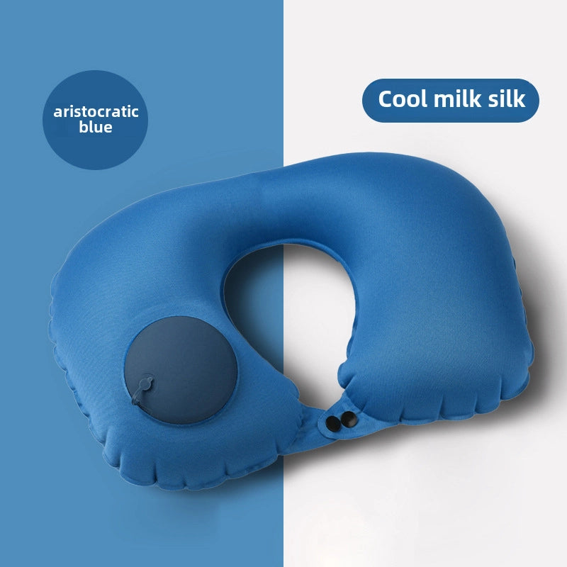 Inflatable U-shaped Pillow Cool Pressing Inflatable Pillow Travel Portable Neck Pillow Travel Sanbao Storage Pillow For Airplane