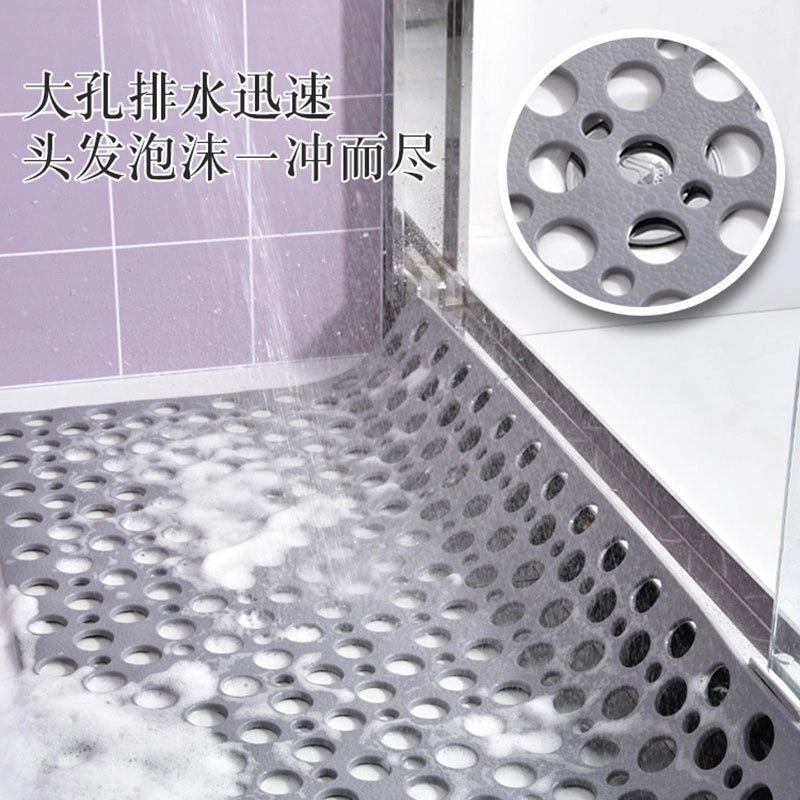Bathroom Non-slip Mat Round Hole Leaking Non-slip Floor Mat With Suction Cup Shower Room Bathroom Bath Hydrophobic Floor Mat